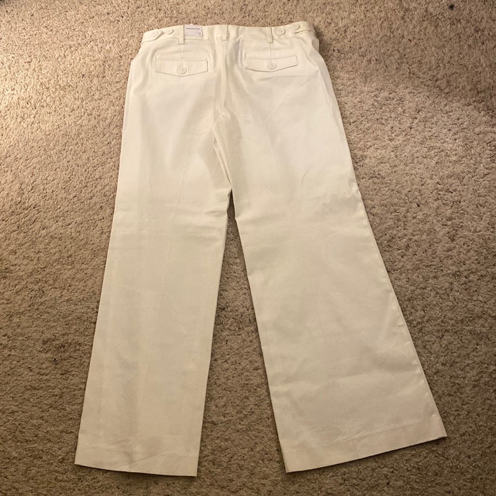 NWT Express Editor Wide Leg Pants. White. Size 12.